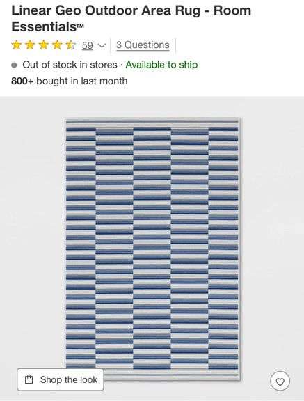 3’10”x5’4” Linear Geo Outdoor Area Rug - Room Essentials™