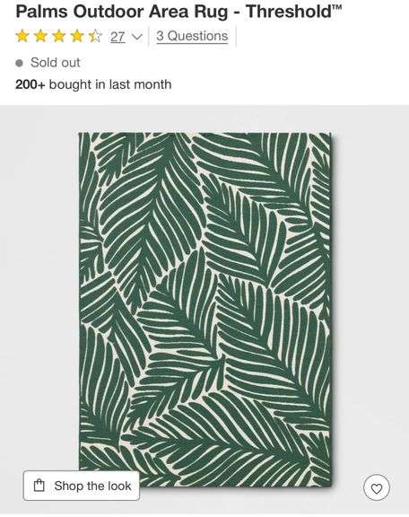 5’x7’ Palms Outdoor Area Rug - Threshold