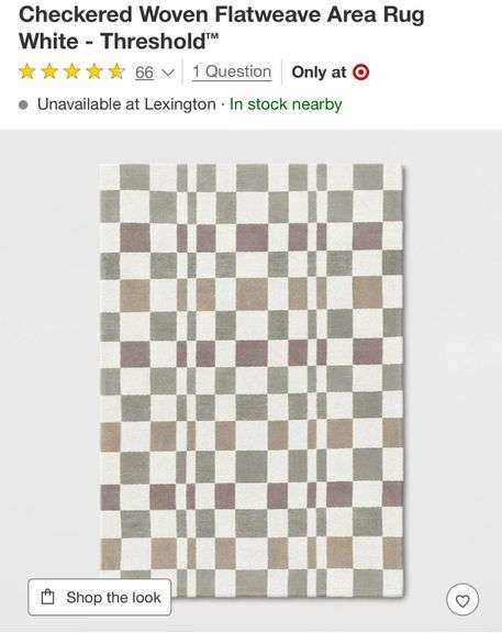 5’x7’ Checkered Woven Flatweave Area Rug White - Threshold™