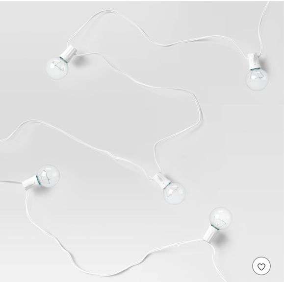 20ct Incandescent Outdoor String Lights G40 Clear Bulbs - Room Essentials