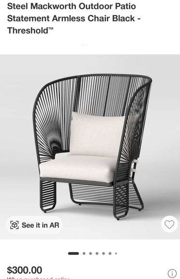 Threshold Mackworth Armless Patio Statement Chair