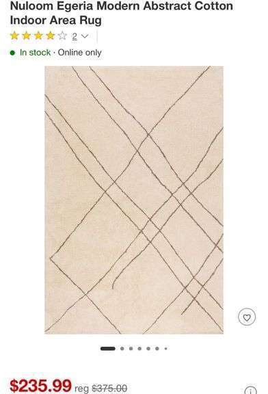 7’ 6” x 9’6” Nuloom Egeria Modern Abstract Cotton Indoor Area Rug