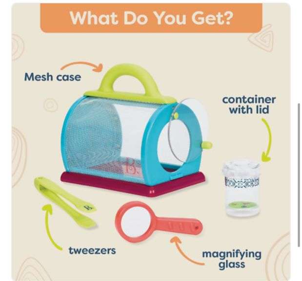 Bug Bungalow Insect Catching Kit with Mesh Case, Magnifying Container ...