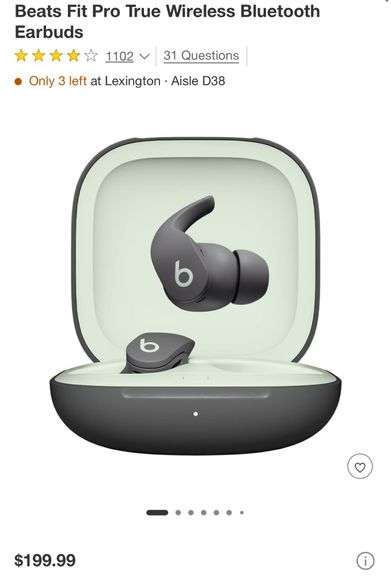 Beats Fit Pro True Wireless Bluetooth Earbuds
