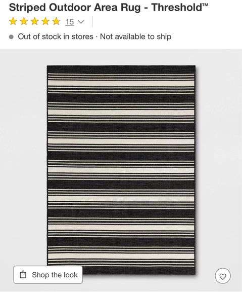 5’x7’ Striped Outdoor Area Rug - Threshold