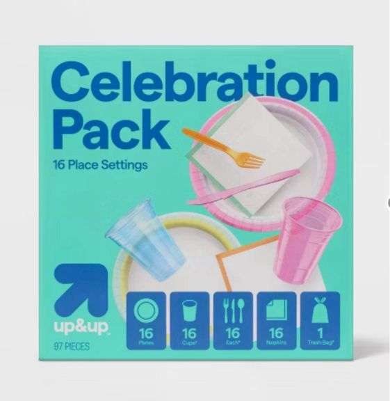 Disposable Table Top Celebration Pack - 97ct - up&up