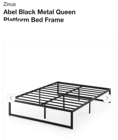 Zinus

Abel Black Metal Queen Platform Bed Frame