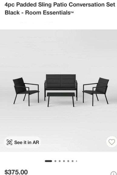 Room Essentials 4pc Patio Conversation Set