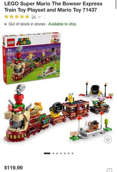 LEGO Super Mario The Bowser Express Train Toy Playset and Mario Toy 71437