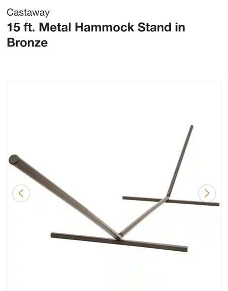Castaway

15 ft. Metal Hammock Stand in Bronze