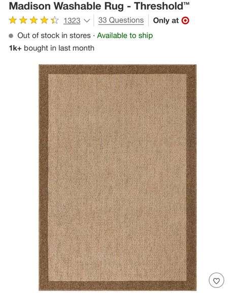 4’x5’6” Madison Border Tan Area Rug - Threshold