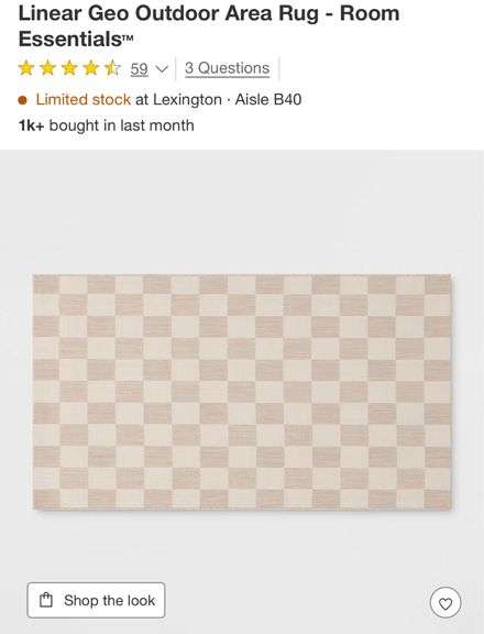 3’11”x5’5” Linear Geo Outdoor Area Rug - Room Essentials™