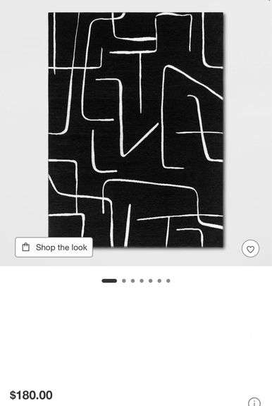 7’10”x10’ Abstract Lines Outdoor Area Rug Black - Threshold™