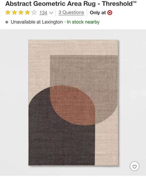 5’x7’ Abstract Geometric Area Rug - Threshold