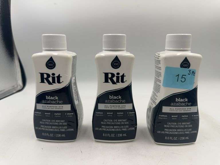(3) Rit 8oz All Purpose Dye - Black