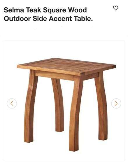 Selma Teak Square Wood Outdoor Side Accent Table