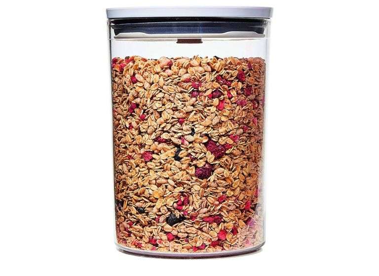 OXO Good Grips Round POP Container– 3.3 Qt for rice, pasta and more, White