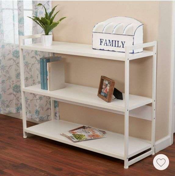 Household Essentials 3 Shelf Bookshelf Iron Frame
