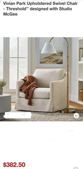 Vivian Park Upholstered Swivel Chair - Threshold™ designed with Studio McGee