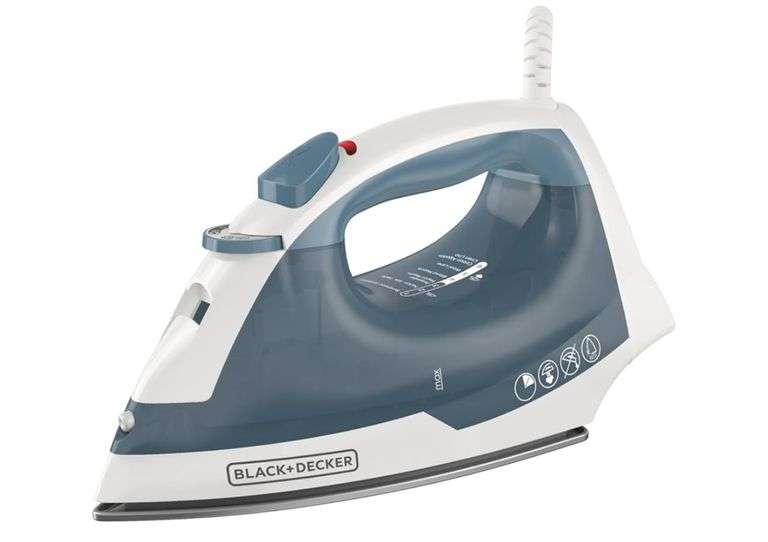BLACK+DECKER Easy Steam Compact Iron for Clothes, Automatic Shutoff, Nonstick Plate, Light Weight, 1200 Watts