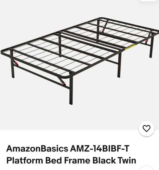 AmazonBasics AMZ-14BIBF-T Platform Bed Frame Black Twin