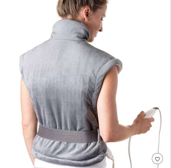 Pure Enrichment PureRelief XL Extra-Long Back and Neck Heating Pad - 29" x 24" - Gray