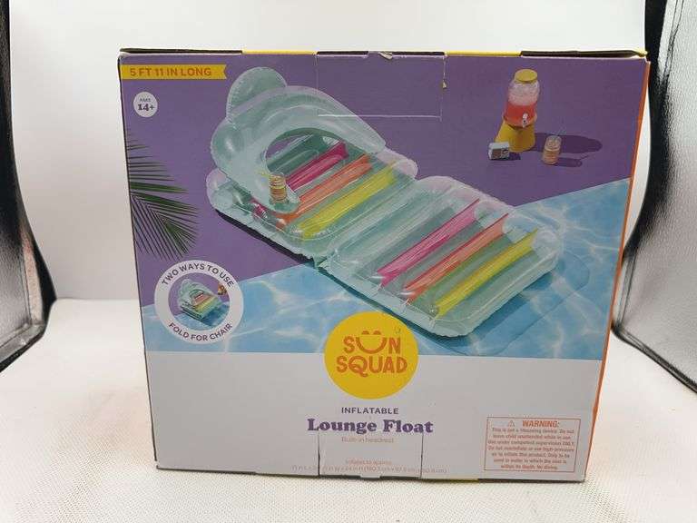 Sun Squad inflatable Lounge Float-5ft 11in long