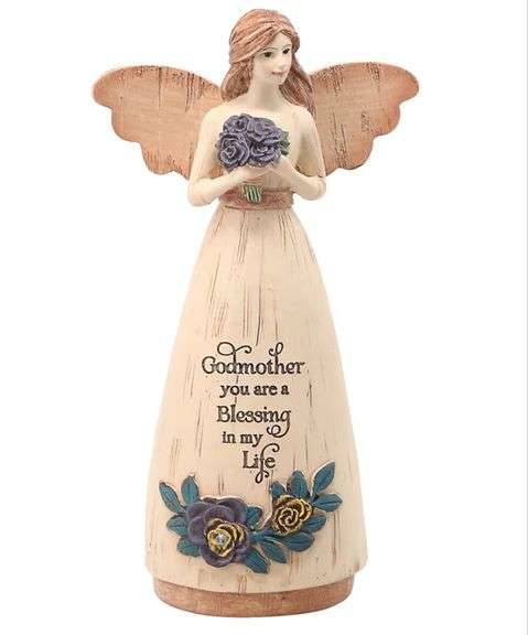 Pavilion Gift Company 41071 Godmother with Sentiment Angel Figurine, 6"