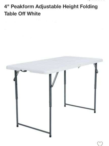 READ!! 4' Peakform Bi-Fold Table