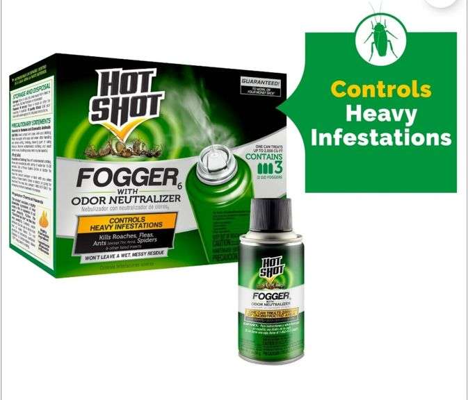 4pk Hot Shot Foggers With Odor Neutralizer