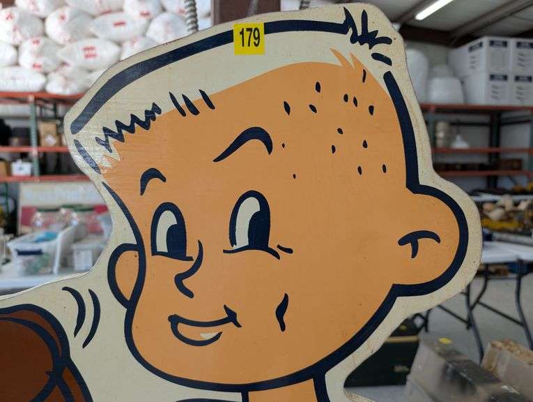 Vintage SOC Boy Credit Card Sign