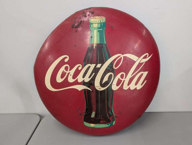 Vintage 2' Metal Coke Button