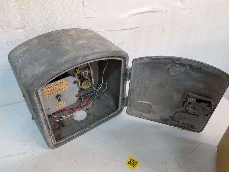 Vintage Cast Aluminum Eagle Signal traffic control cabinet