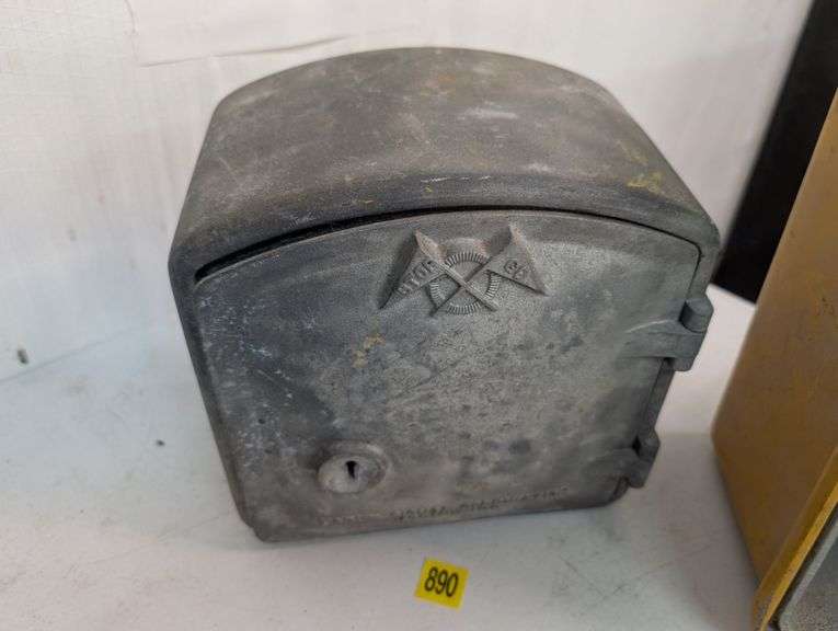Vintage Cast Aluminum Eagle Signal traffic control cabinet