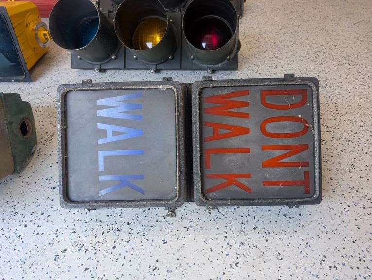 Vintage Crouse-Hinds pedestrian walk signal