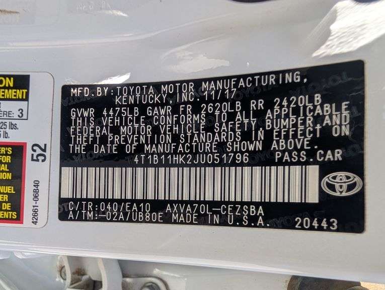 2018 Toyota Camry SE
