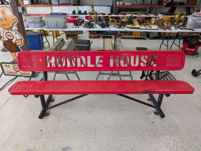 Vintage Huddle House Bench