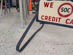 Vintage SOC Boy Credit Card Sign