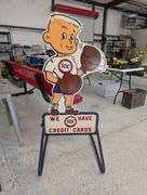 Vintage SOC Boy Credit Card Sign