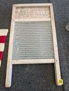 Antique Atlantic No 510 Glass Washboard