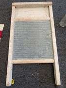 Antique Atlantic No 510 Glass Washboard