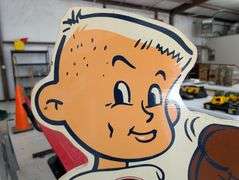 Vintage SOC Boy Credit Card Sign
