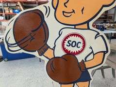 Vintage SOC Boy Credit Card Sign