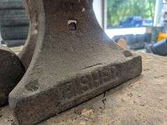 Antique Fisher Eagle Anvil, Goloff Sledge and Oak Stump