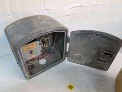 Vintage Cast Aluminum Eagle Signal traffic control cabinet