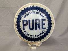 Vintage Glass Pure Gas Pump Globe