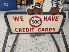 Vintage SOC Boy Credit Card Sign