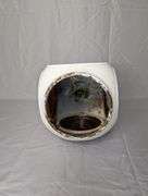 Vintage Porcelain Enamel Caution Light