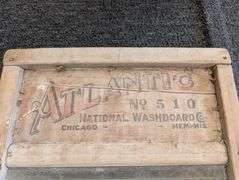 Antique Atlantic No 510 Glass Washboard