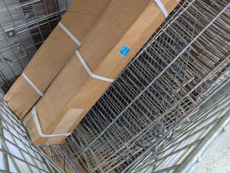 Pallet of miscellaneous wire rack and shelf parts